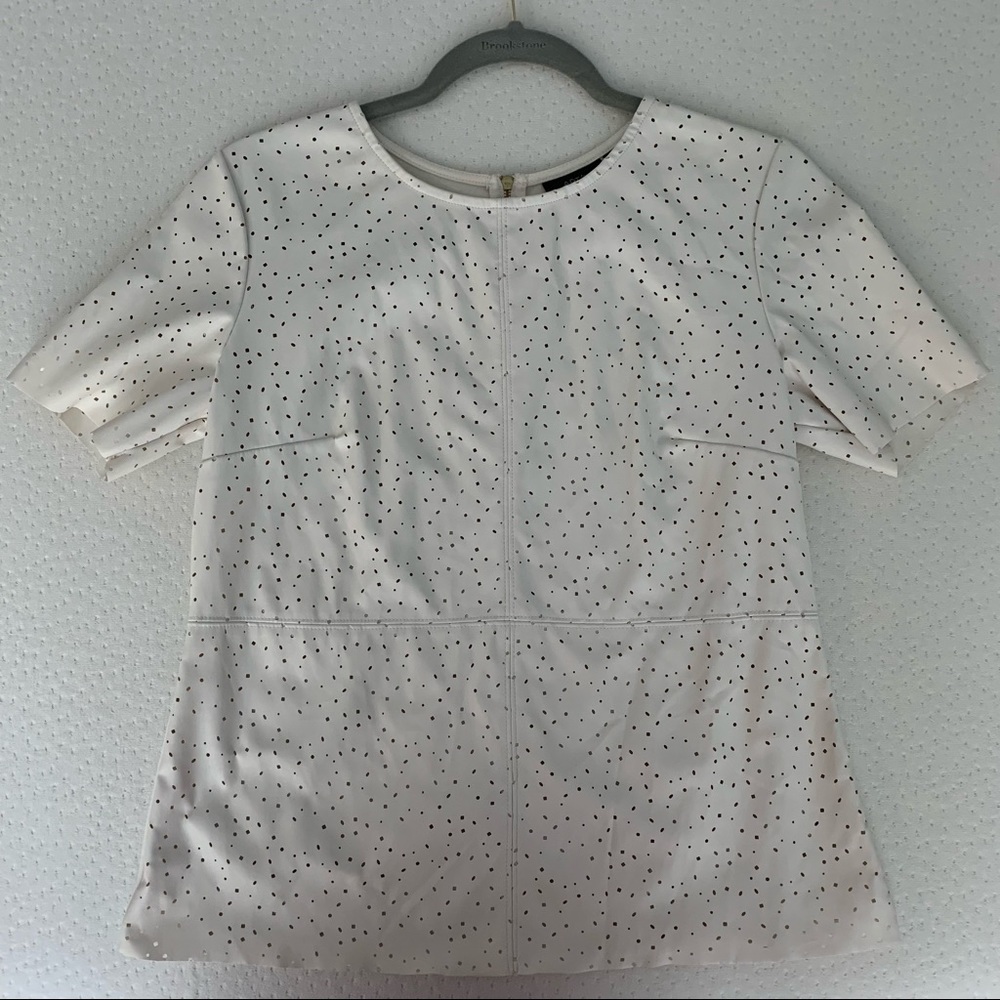 Apt. 9 White Faux Leather Top